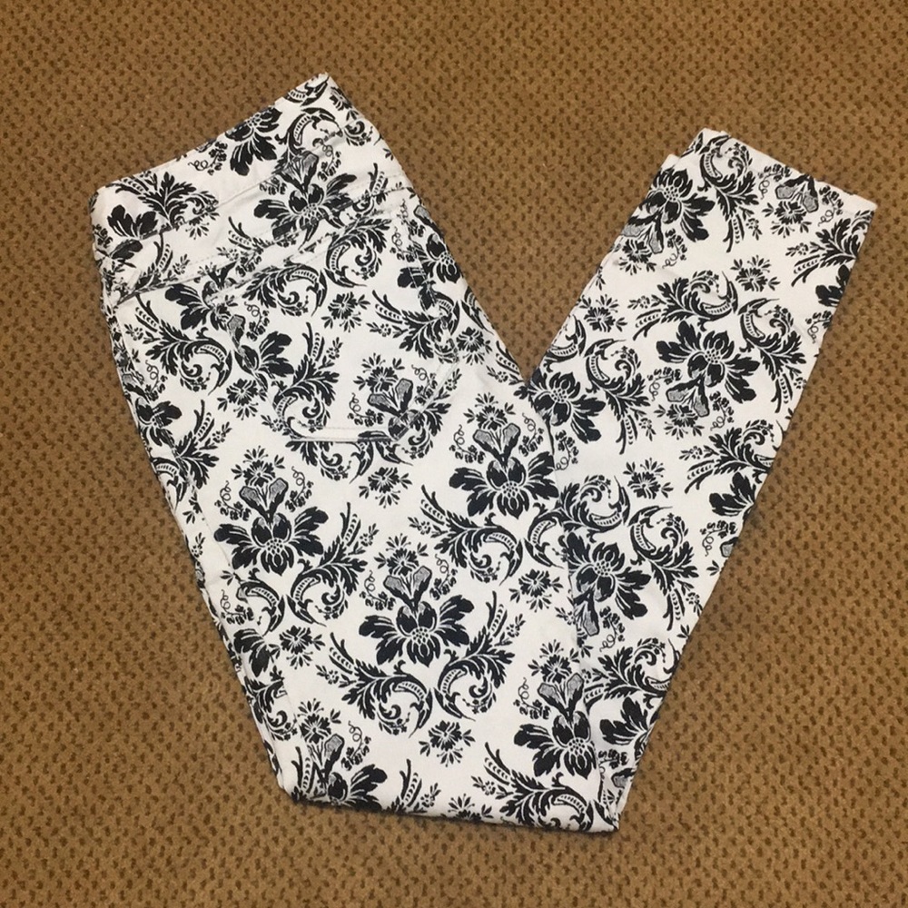 Free People Baroque Pants Jeans 25 Cream Black